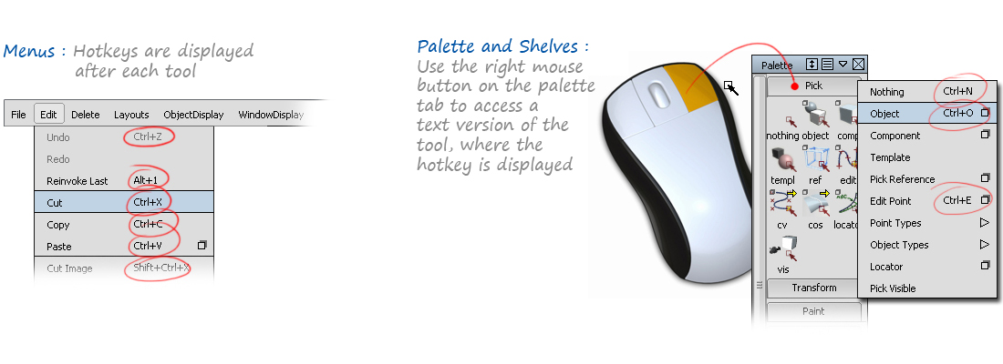 Hotkeys shown on Menu Tools Hotkeys shown on Menu Tools