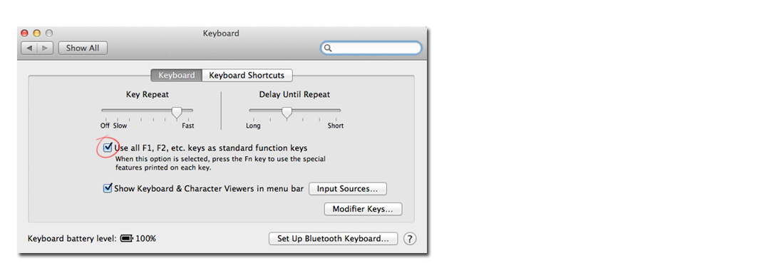 Setting up Apple function keys Setting up Apple function keys