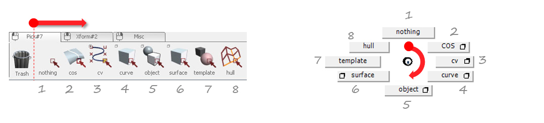 Order of Tools on the Marking Menu Order of Tools on the Marking Menu